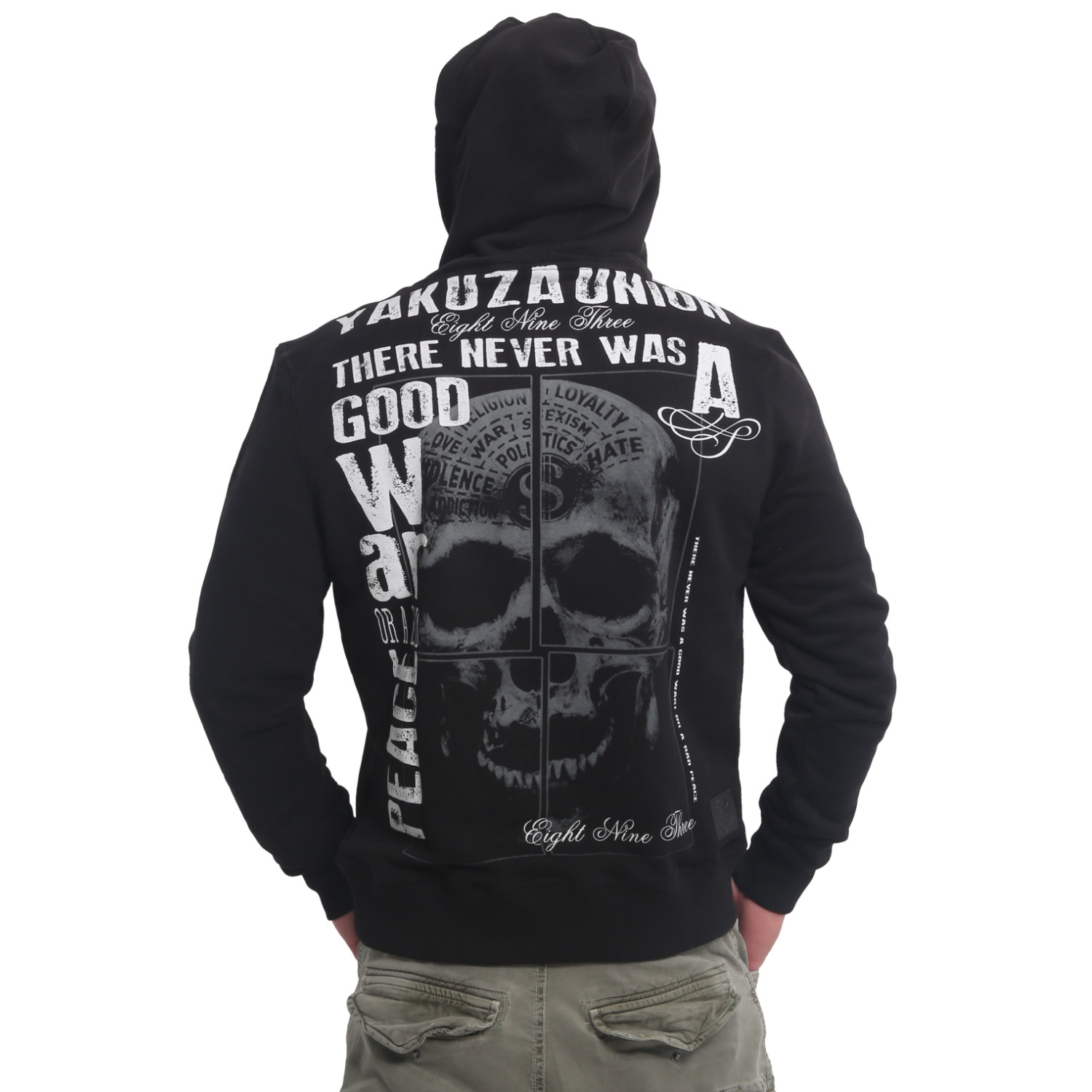 Pánská mikina s kapucí Yakuza Good War 90054 black Velikost: S