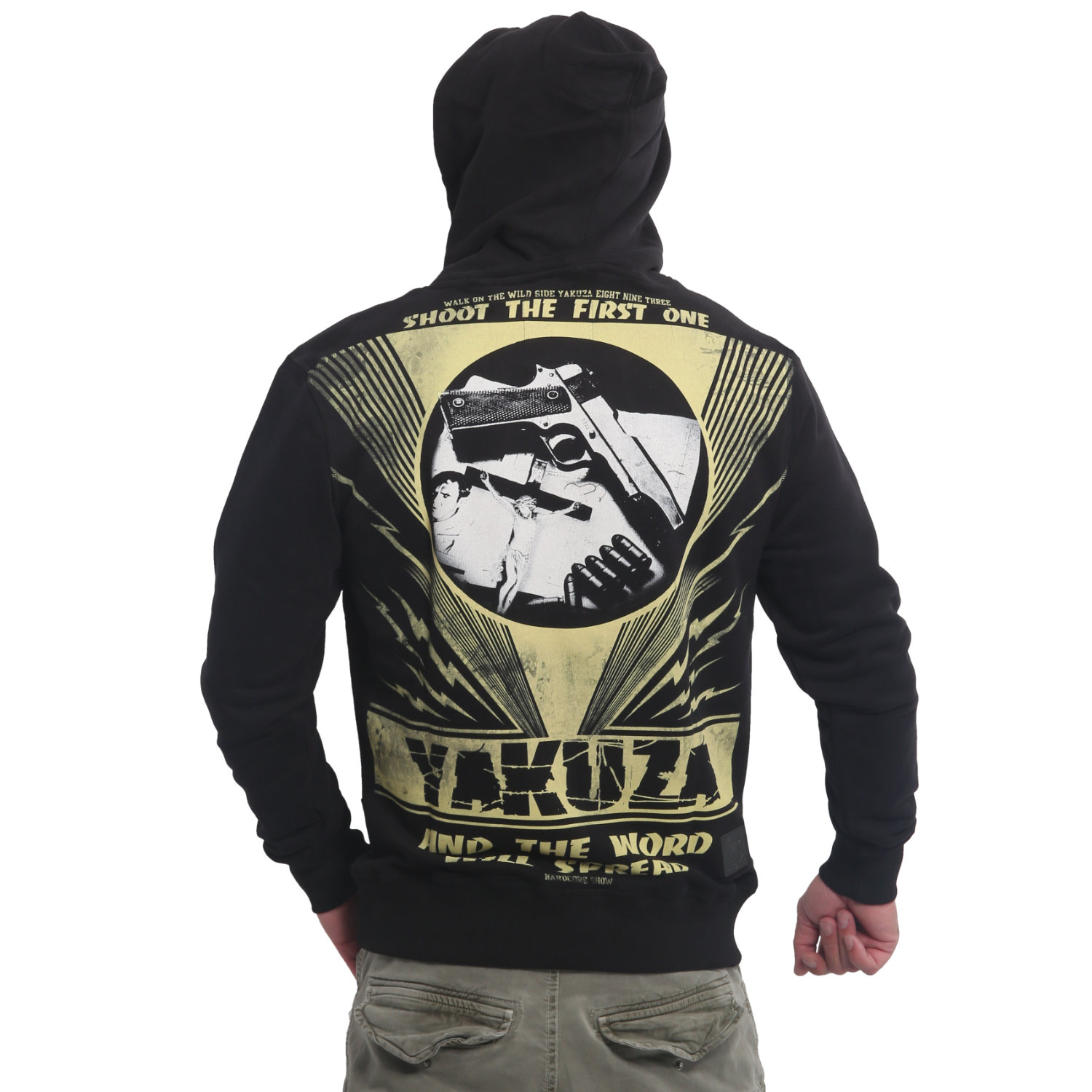 Pánská mikina s kapucí Yakuza Spread 90053 black Velikost: S