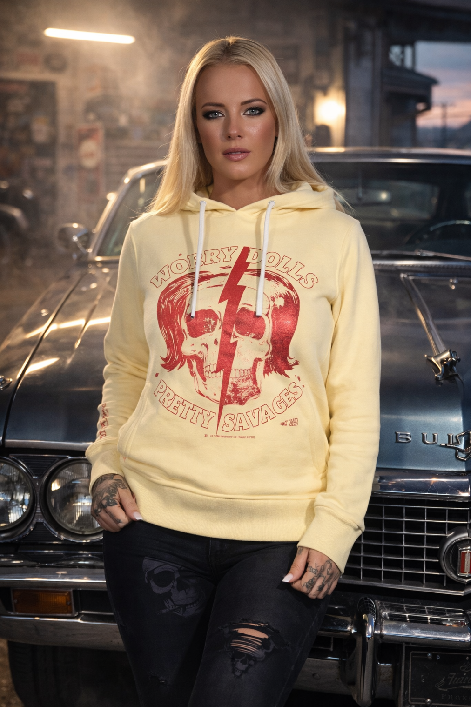 Levně Yakuza premium dámská mikina 3540 hellgelb