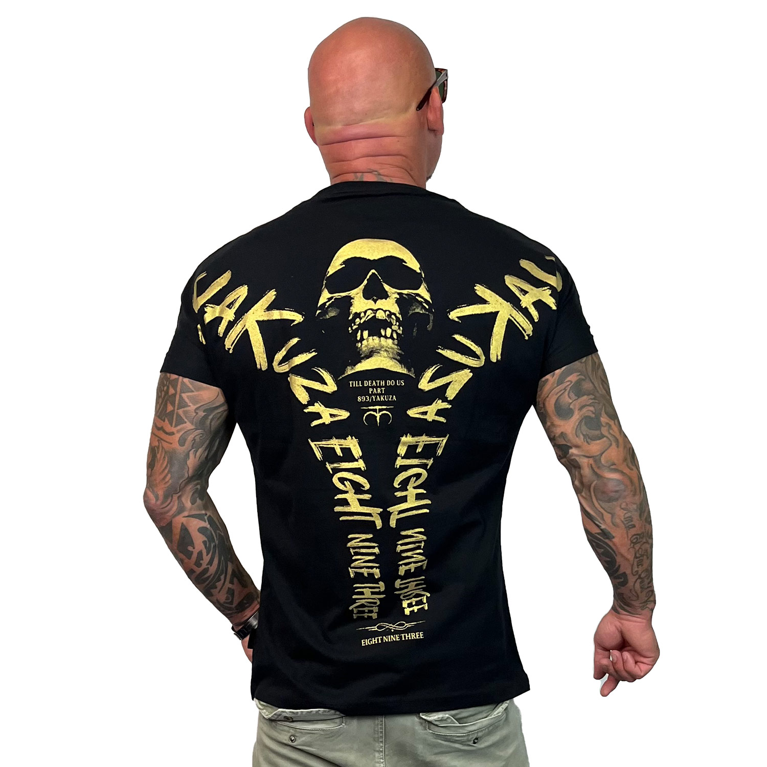 Pánské triko Yakuza VIP Skull Tree TSB 23064 Black Velikost: S