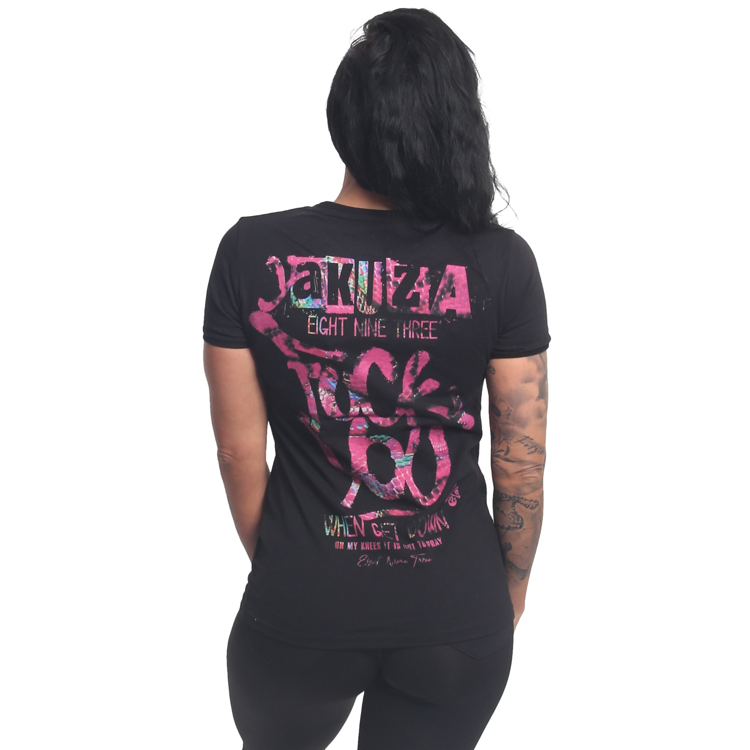 Levně Dámské triko Yakuza FU Urban Crew Neck 23130 black