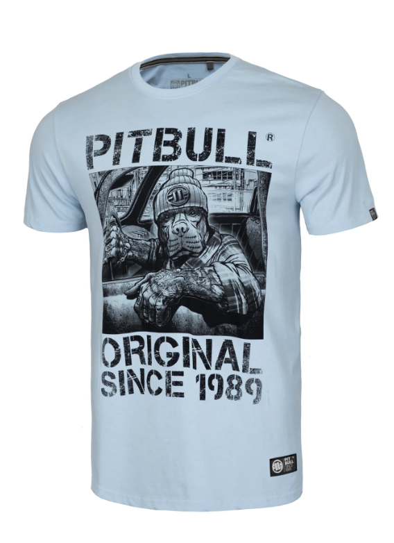 PitBull West Coast - pánské triko Drive světle modrá Velikost: M