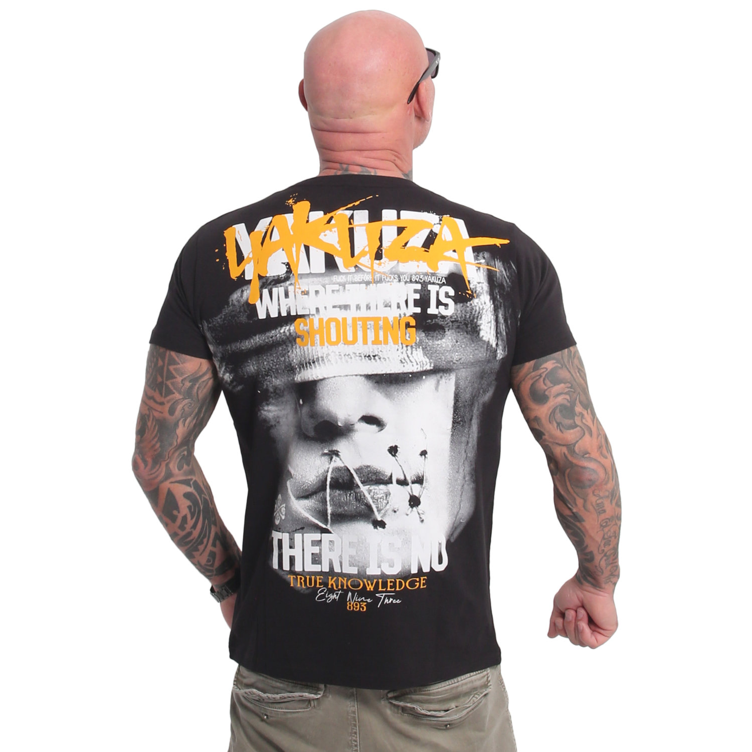 Pánské triko Yakuza Shouting 23030 black Velikost: S