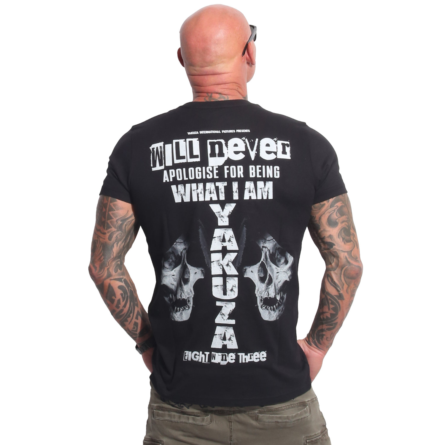 Pánské triko Yakuza Apologise 23025 black Velikost: S
