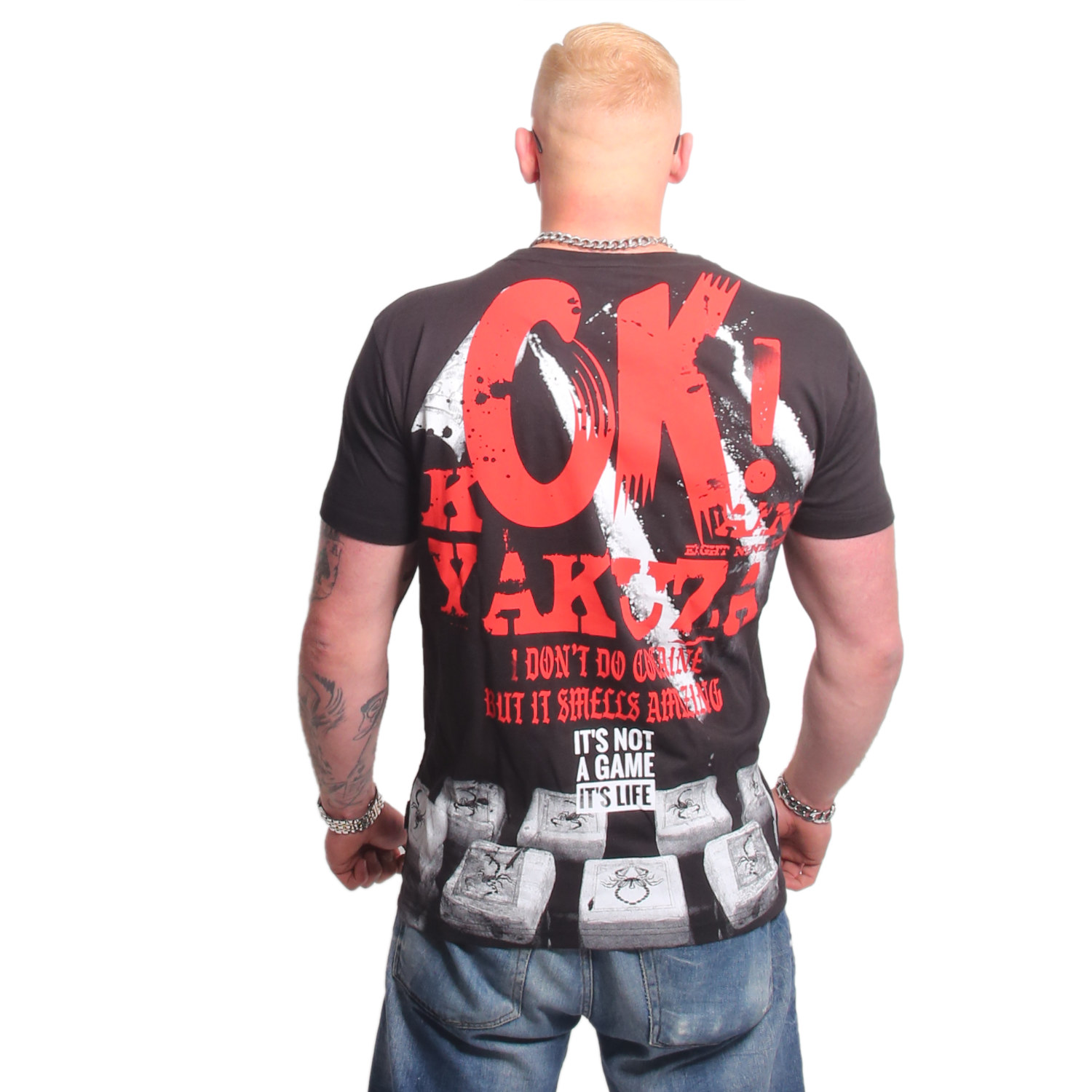 Pánské triko Yakuza OK! V02 24071 black Velikost: XL