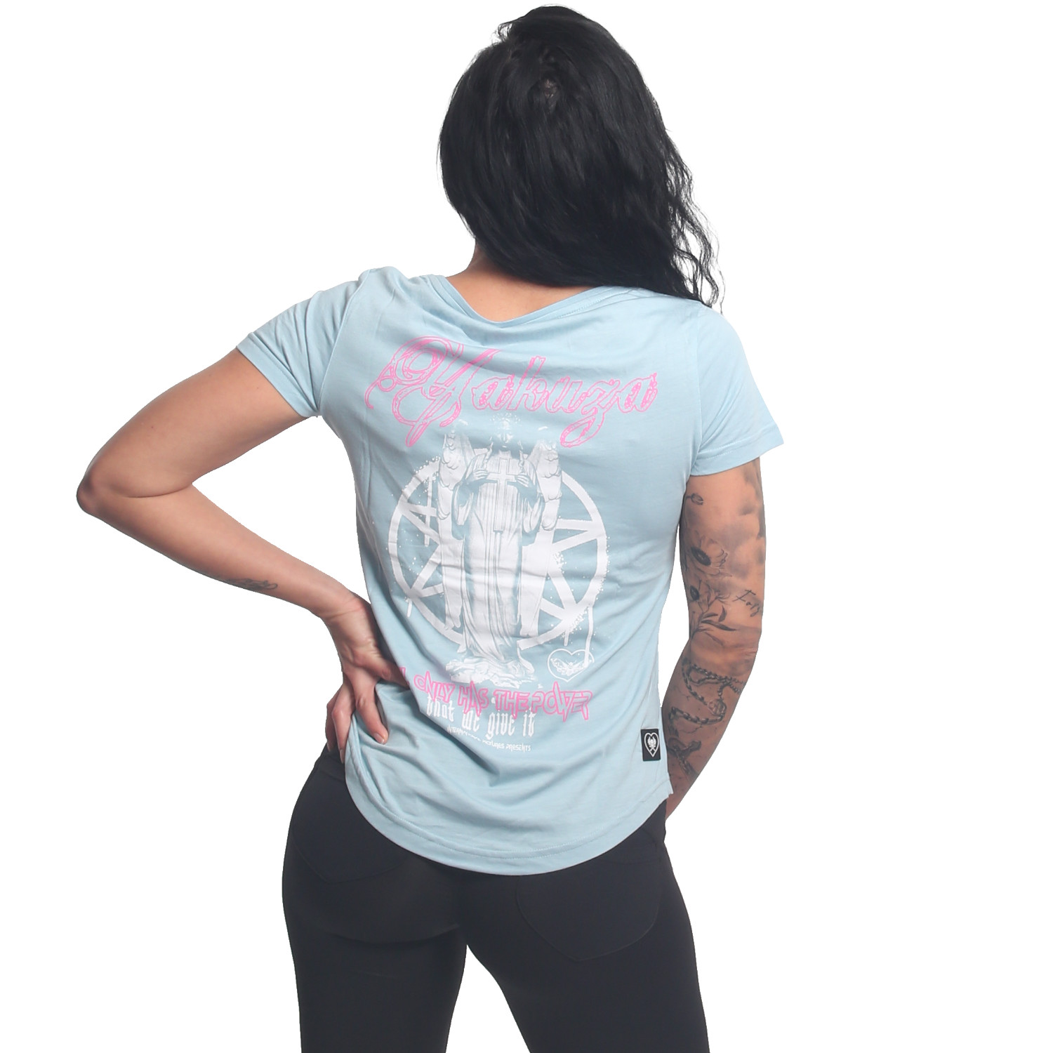 Levně Dámské triko Yakuza Evil Only Crew Neck 23131 sterling blue