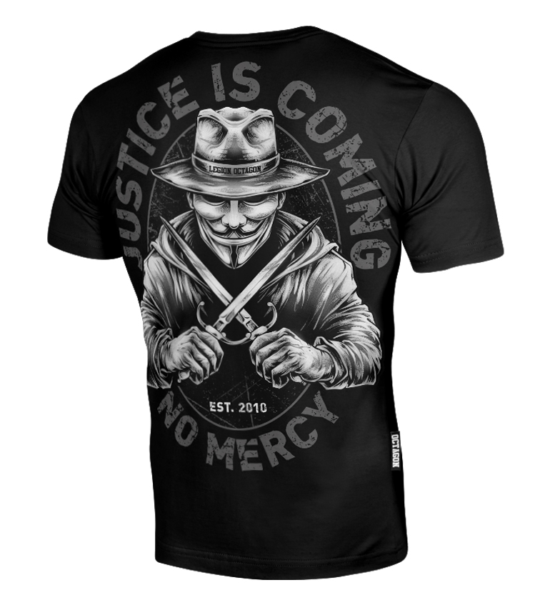 Pánské triko Octagon Justice is coming black Velikost: M
