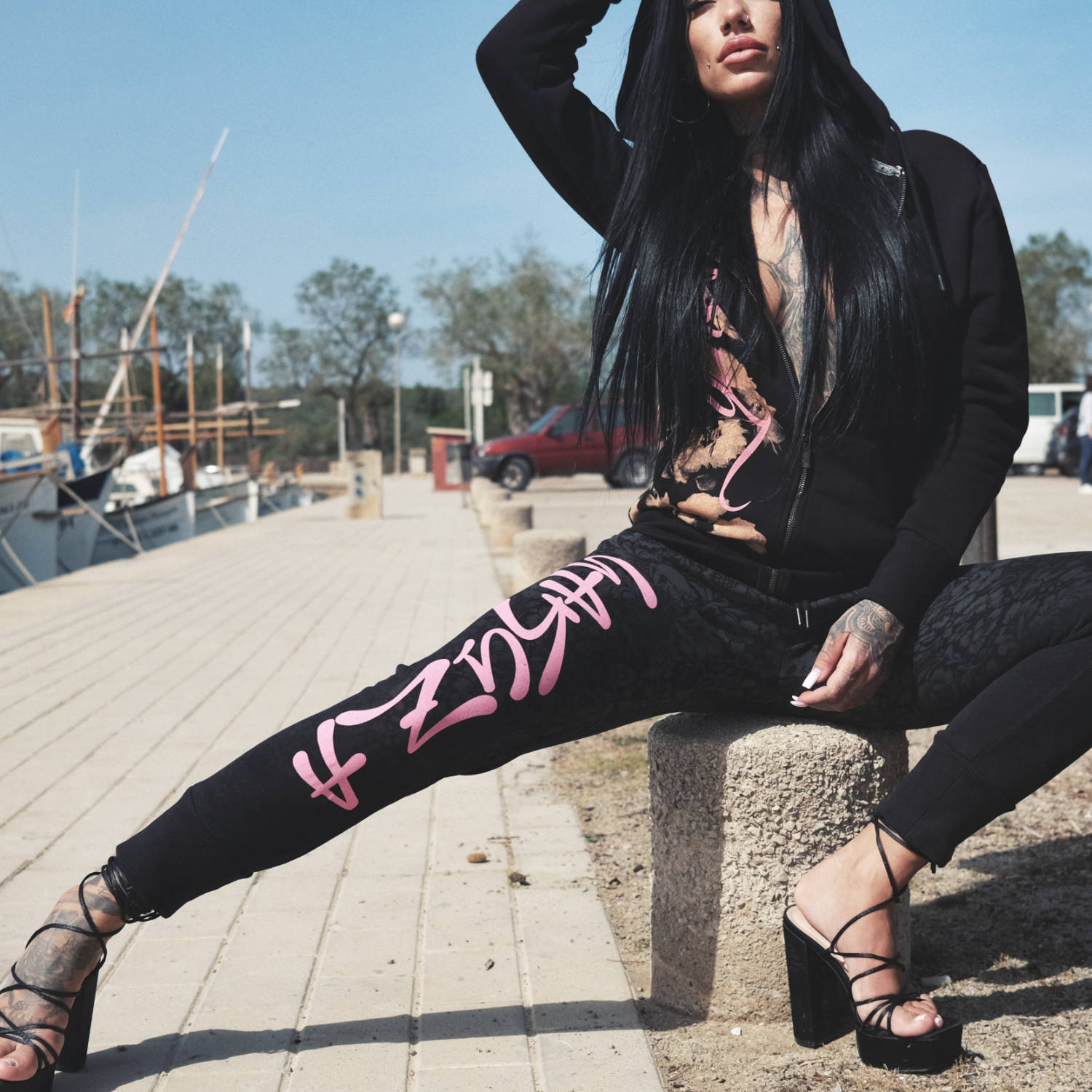 Dámské tepláky Yakuza Ornamental Urban 24140 black Velikost: XXL