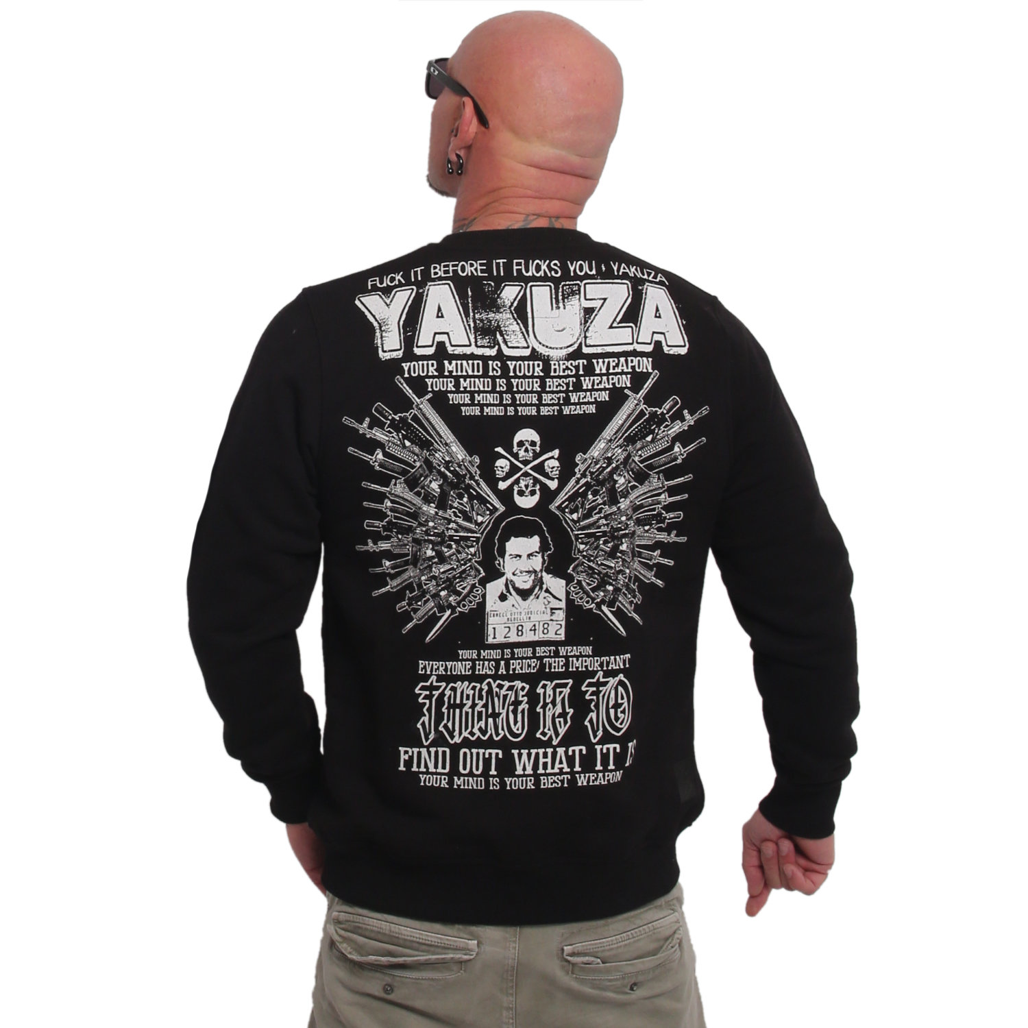 Pánská mikina Yakuza Best Weapon 23020 black Velikost: 4XL