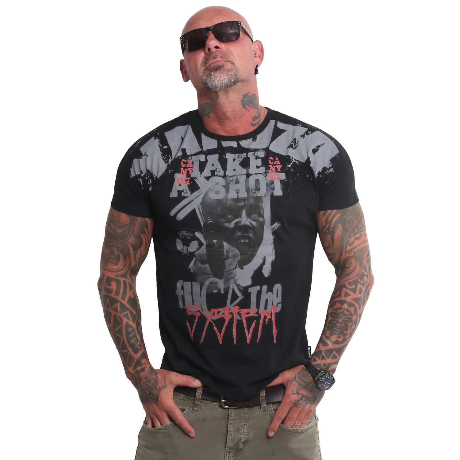 Pánské triko Yakuza Shot TSB 22019 Black Velikost: S