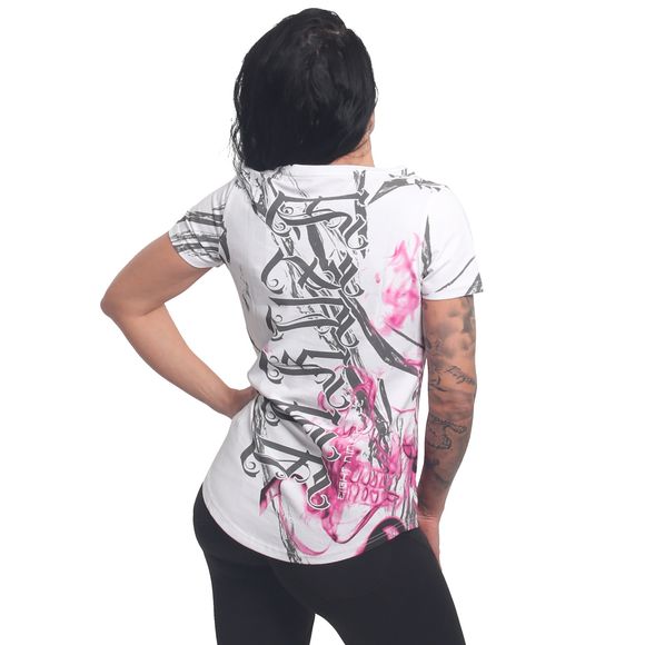 Levně Dámské triko Yakuza Dark Skull 24133 white