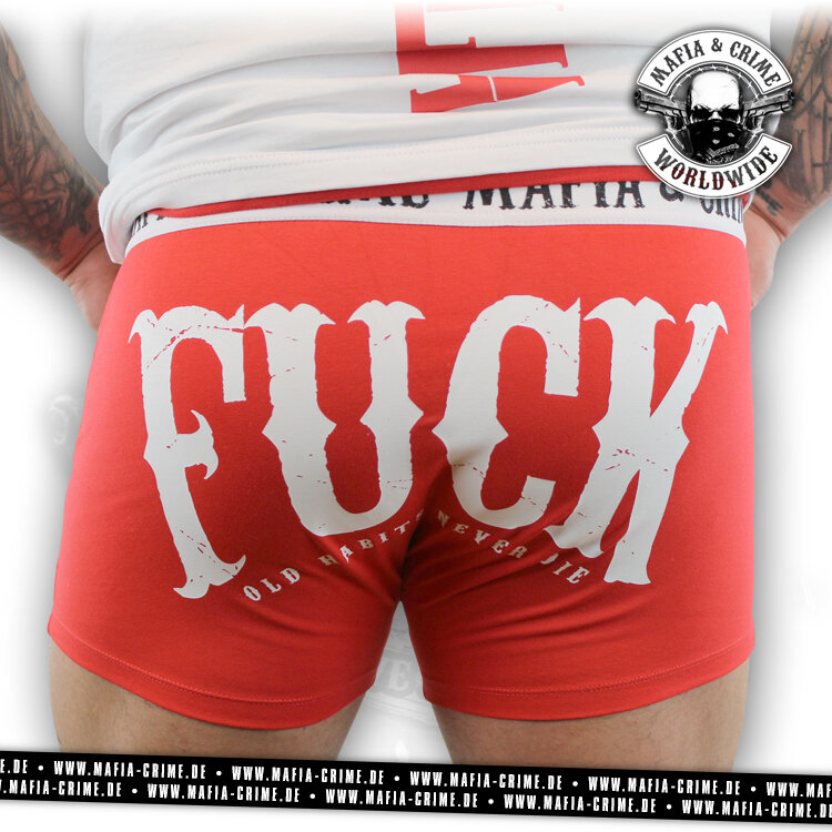 Pánské Mafia & Crime Boxerky MC F**k Boys red