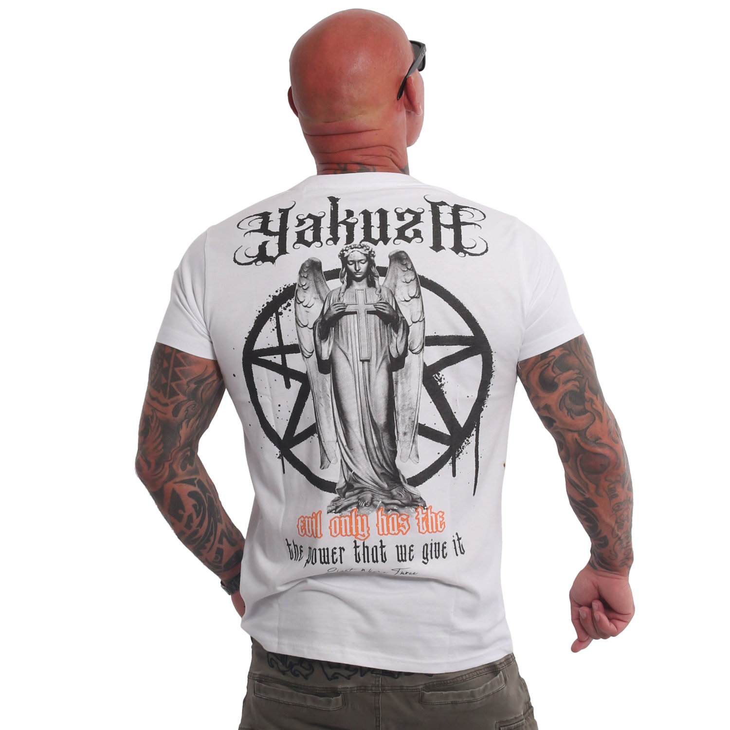 Pánské triko Yakuza Evil Only TSB 23041 White Velikost: 5XL