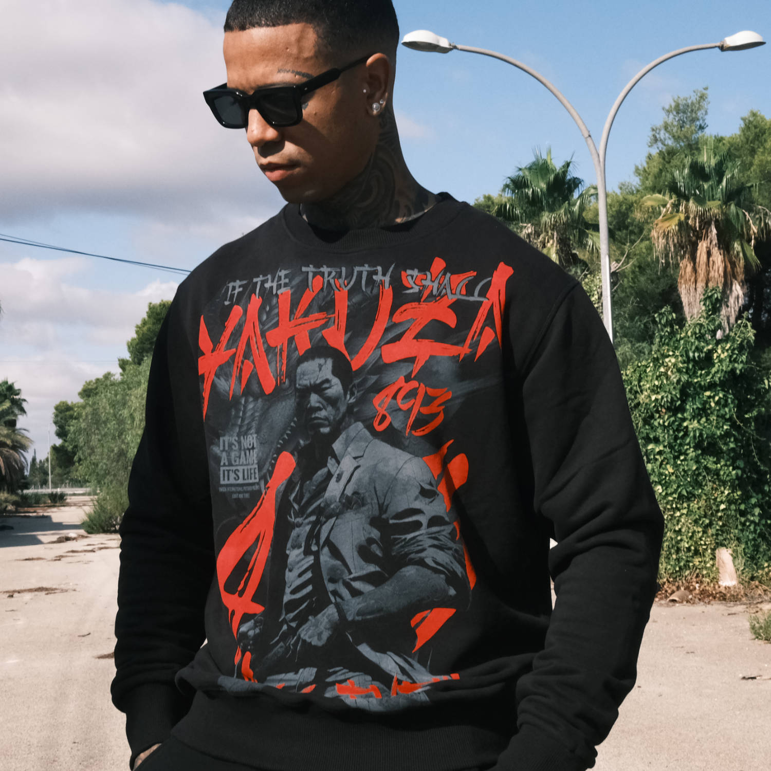 Pánská mikina Yakuza Dantai 25012 black Velikost: 5XL