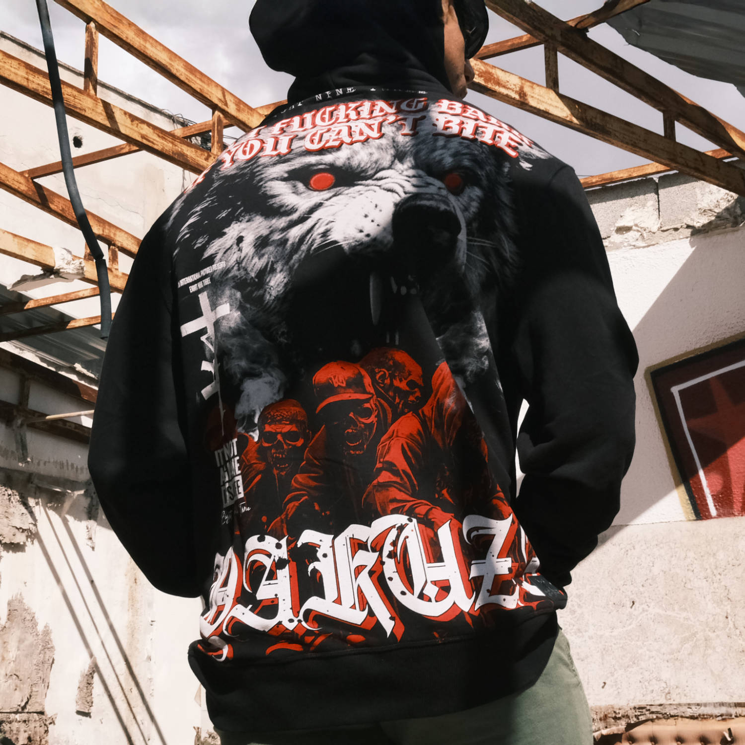 Pánská mikina Yakuza Bark 25008 black Velikost: 5XL