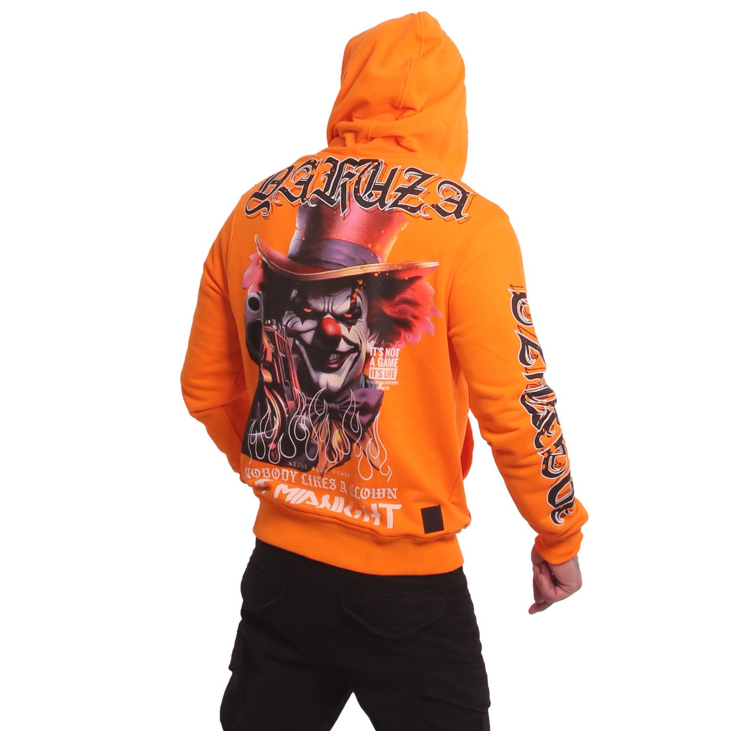Pánská mikina Yakuza Like A Clown 25003 orange Velikost: 4XL