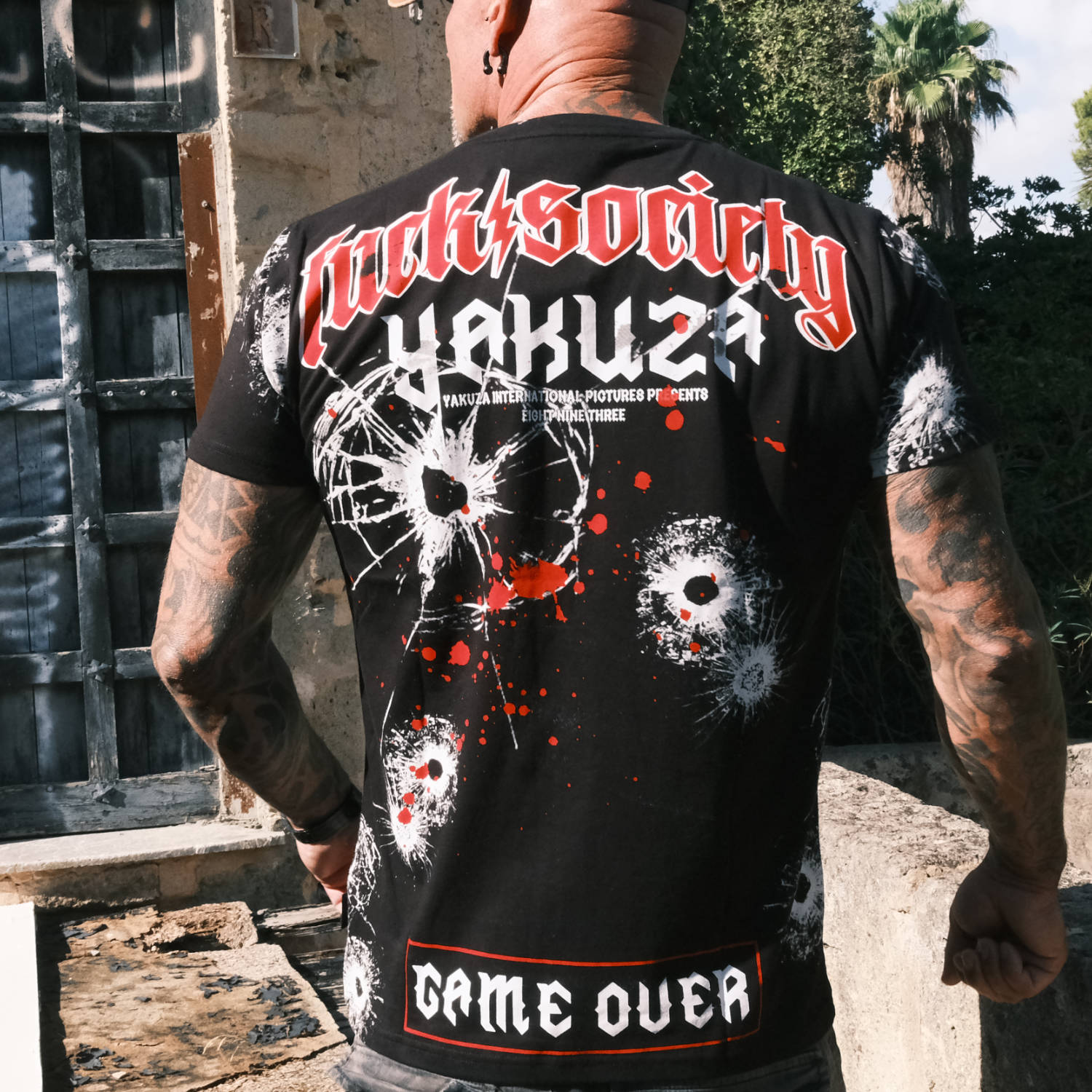 Pánské triko Yakuza Woof Regular 25023 black Velikost: 4XL