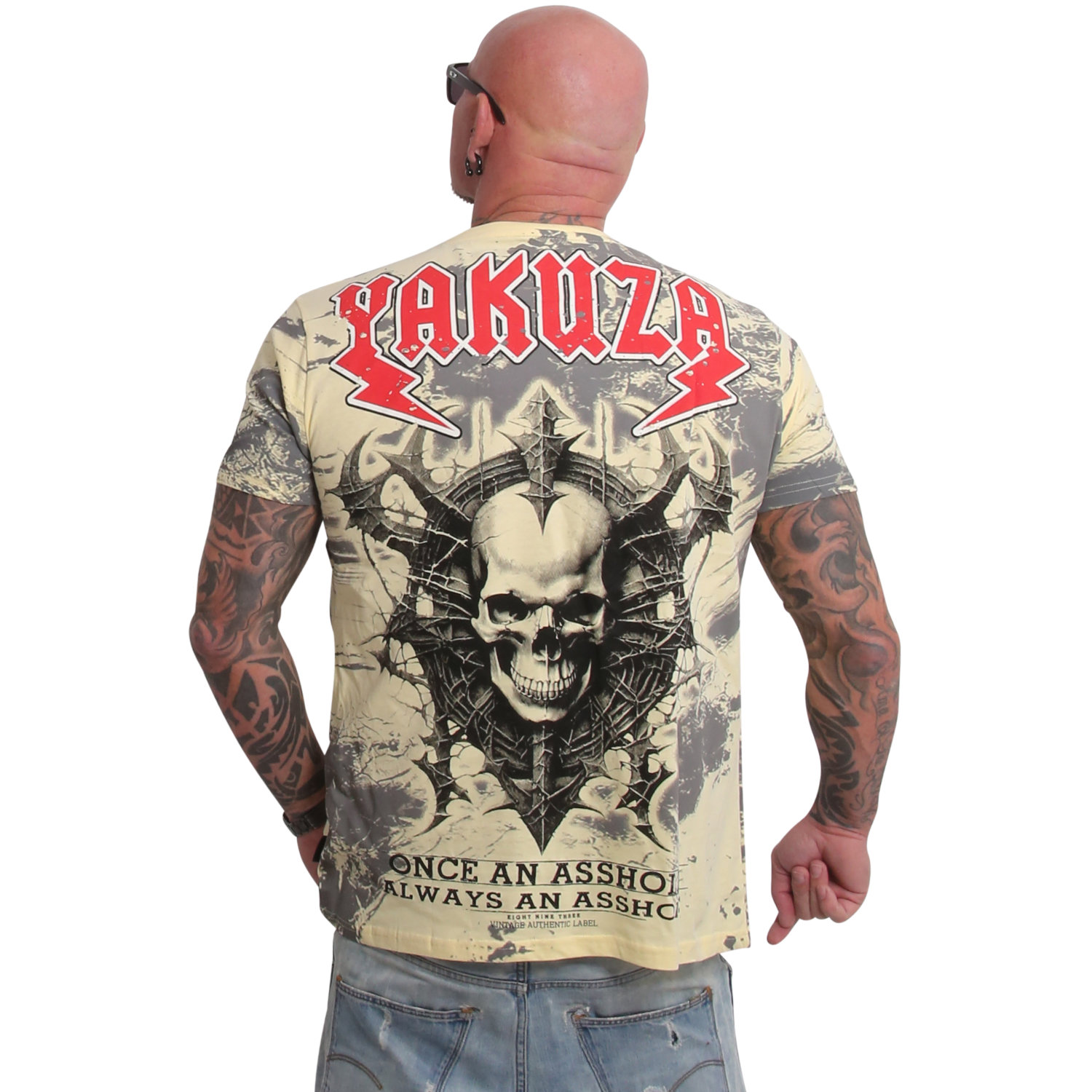 Pánské triko Yakuza Ahole Regular 25020 french banana Velikost: M