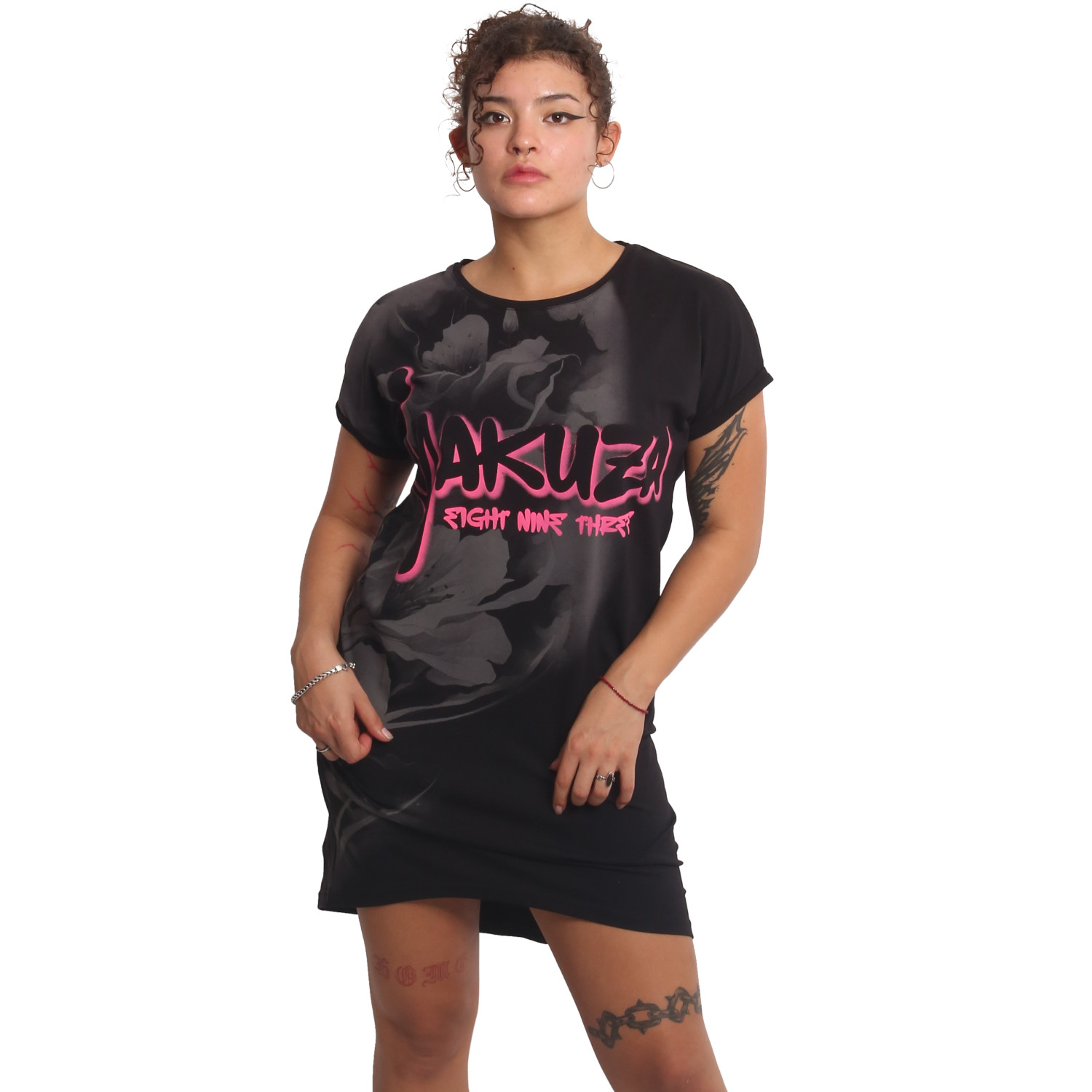 Dámské šaty Yakuza Night Flower 25130 black Velikost: L