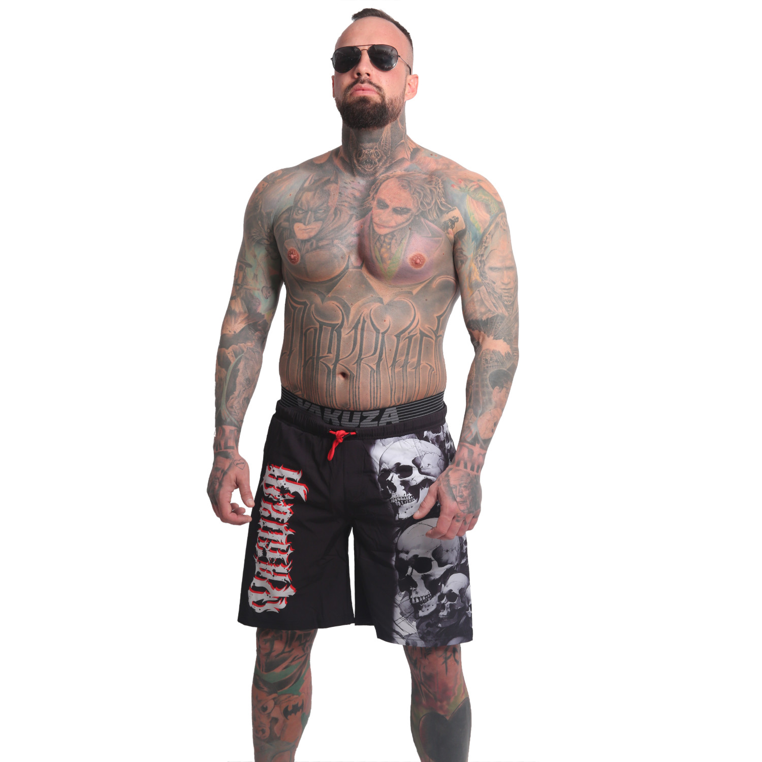 Levně Yakuza pánské plavky Horned Skull Awakening Board 25042 black