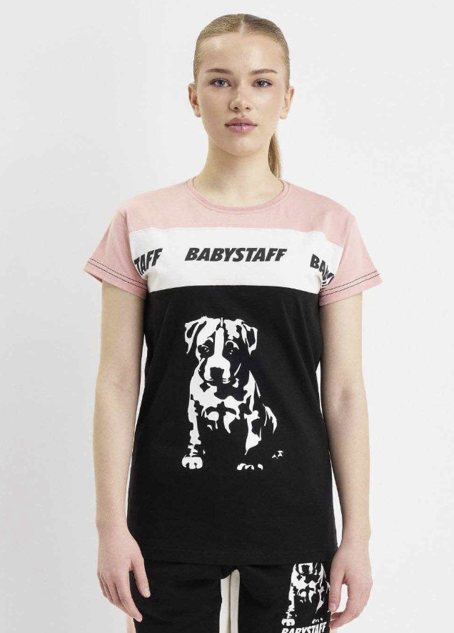 Levně Dámské triko Babystaff Tawani black/pink