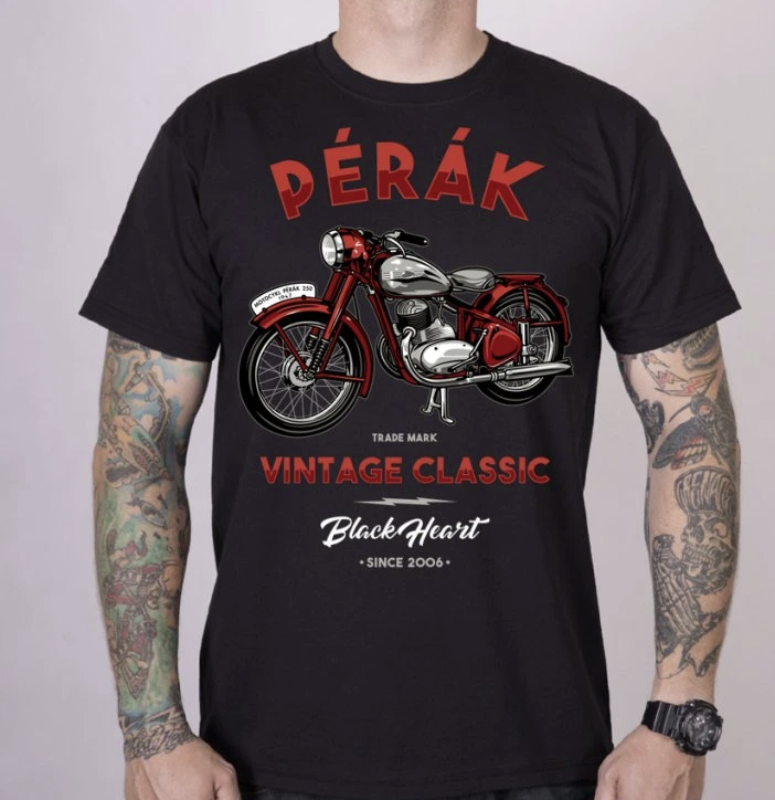 Motorkářské Triko BLACK HEART PÉRÁK Velikost: M