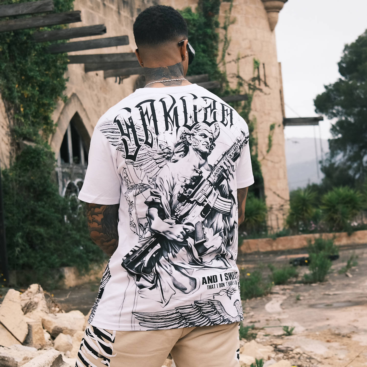 Pánské triko Yakuza Swear Regular 26001 white Velikost: 6XL