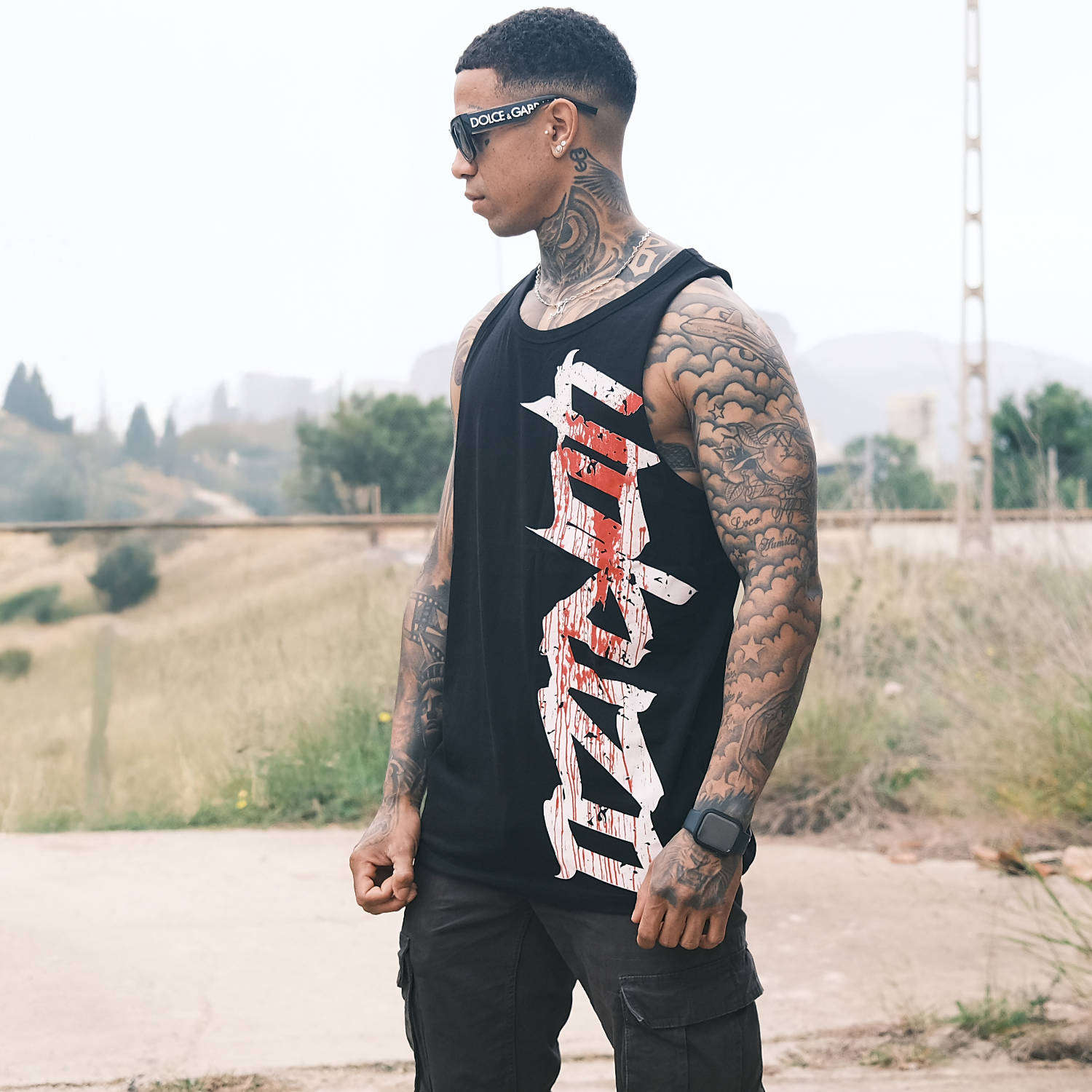Levně Pánské tílko Yakuza Bloodbrand V02 Slim 26026 black