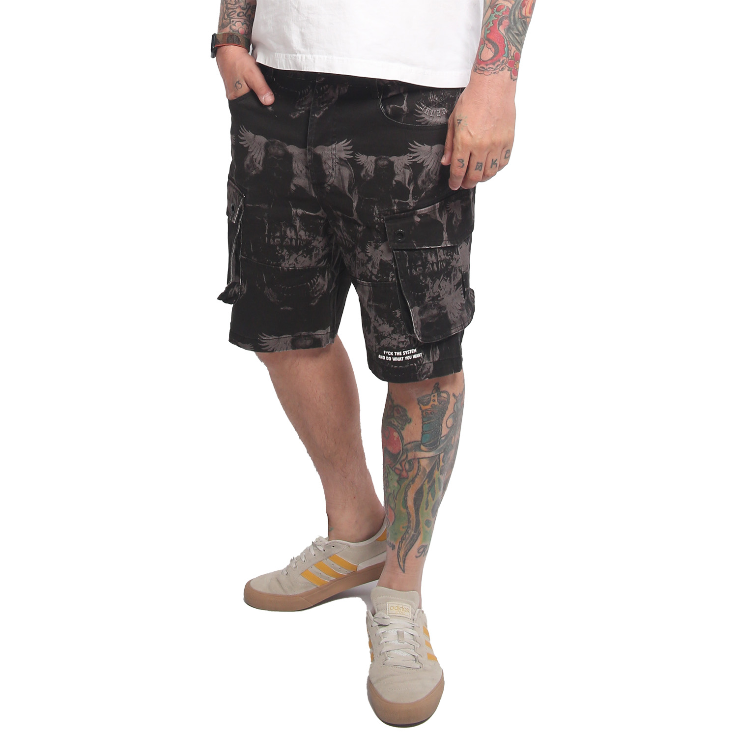 Pánské Yakuza Kraťasy Rockstarz Cargo 25047 black Velikost: 42