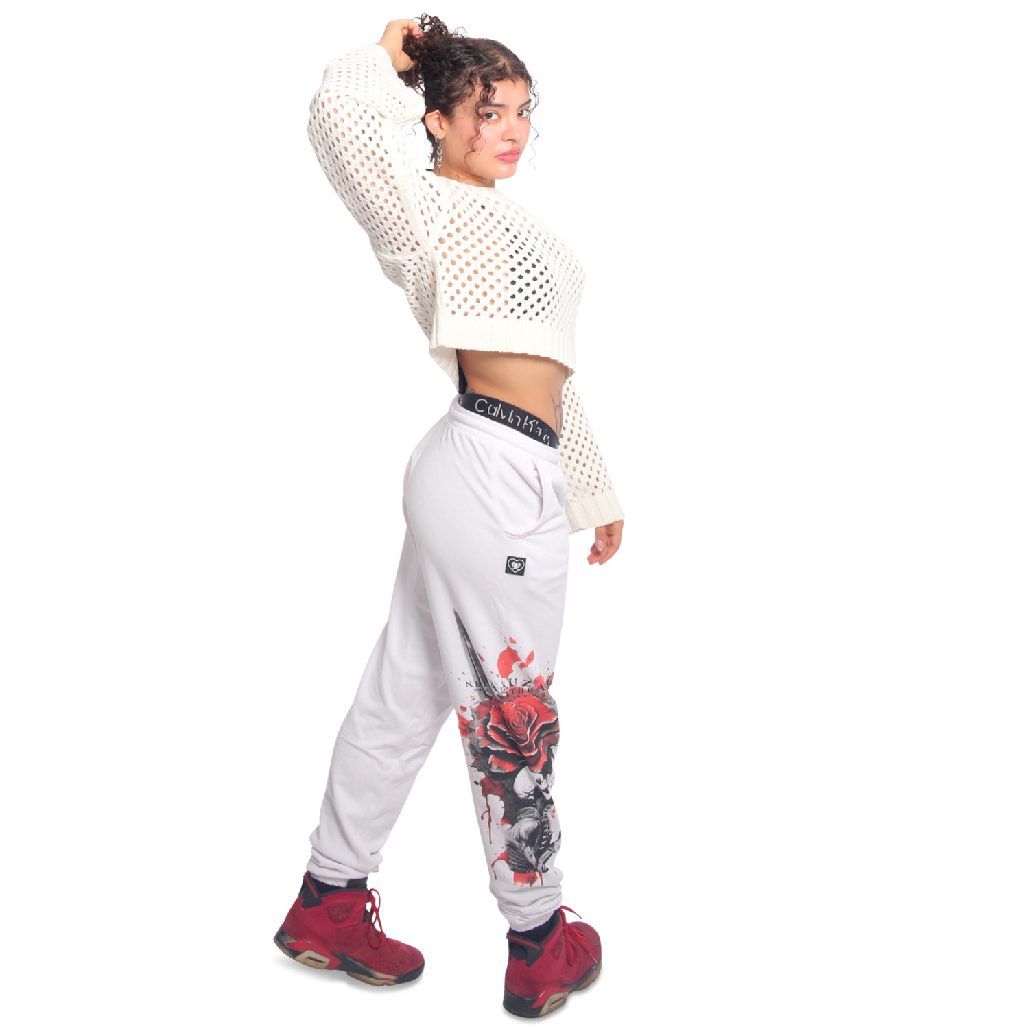 Dámské tepláky Yakuza Pray Loose 26130 white Velikost: XS