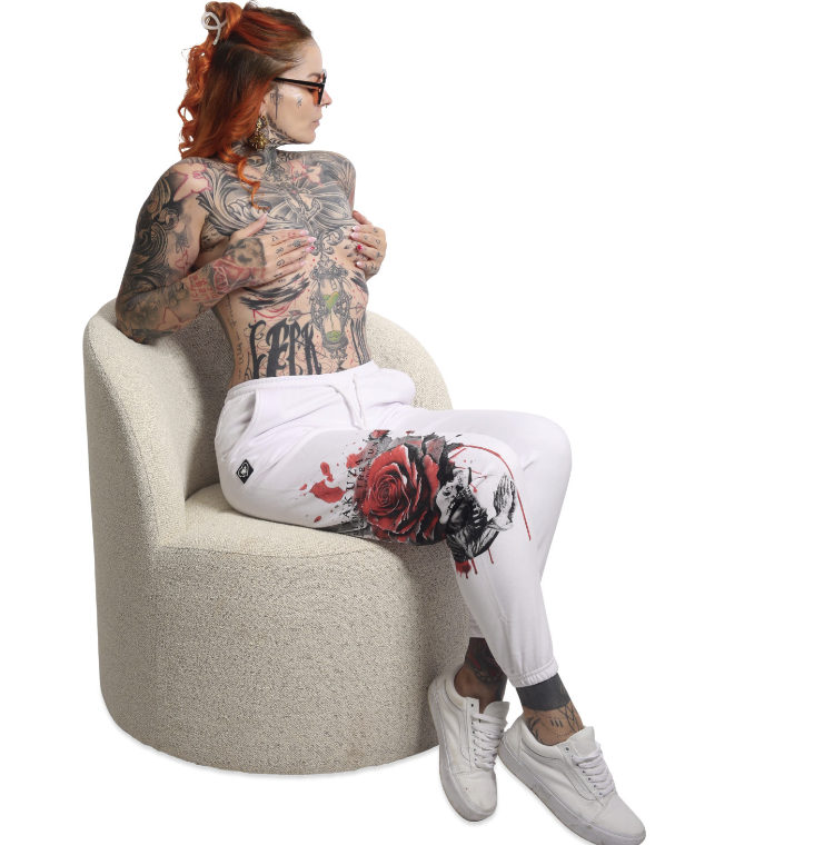 Levně Dámské tepláky Yakuza Pray Loose 26130 white