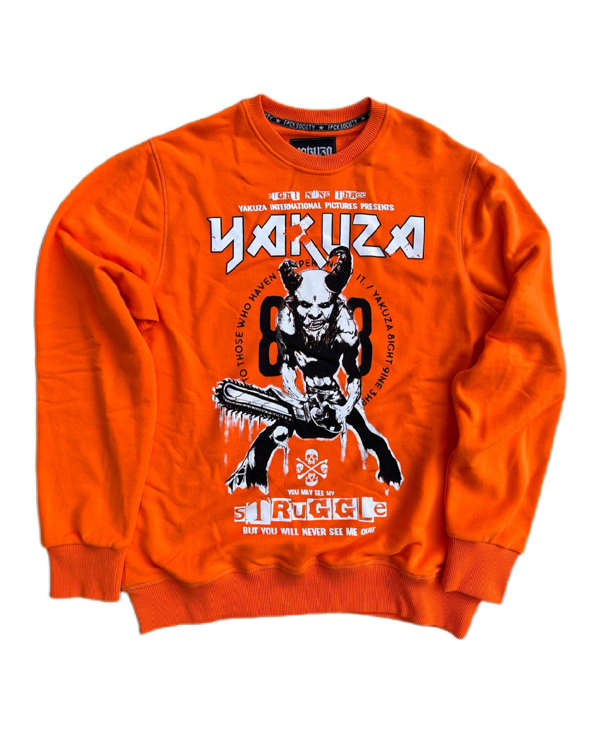 Levně Pánská mikina bez kapuce Yakuza prototyp 30308 orange