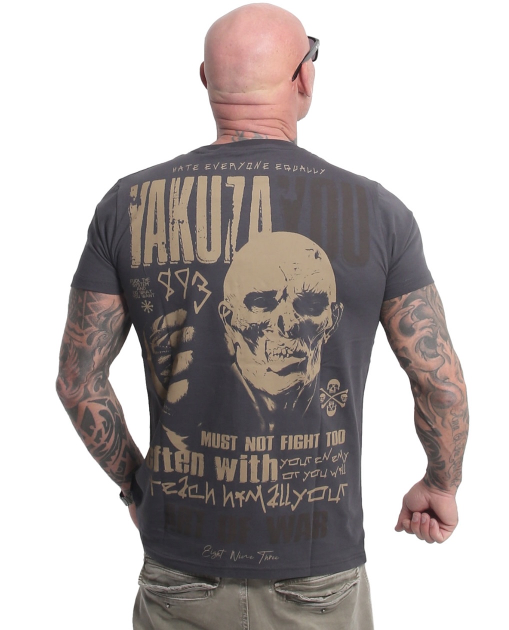 Levně Pánské triko Yakuza prototyp 30327 anthra