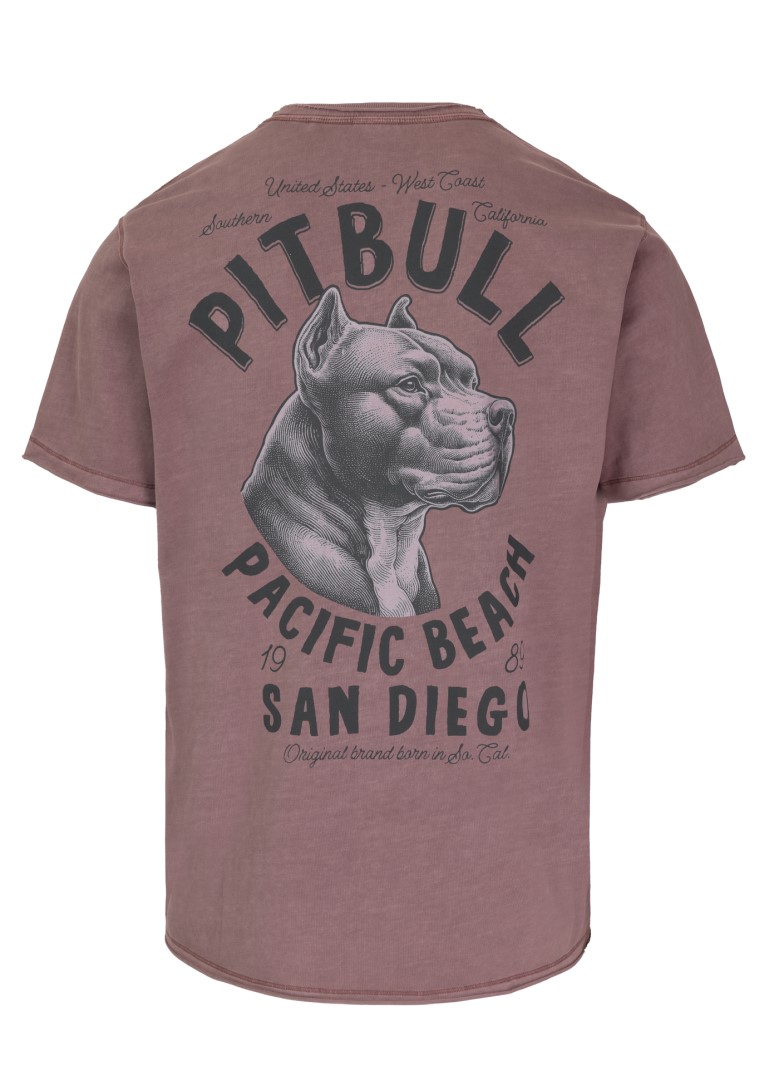 PitBull West Coast - pánské triko PACIFIC burgundy Velikost: M