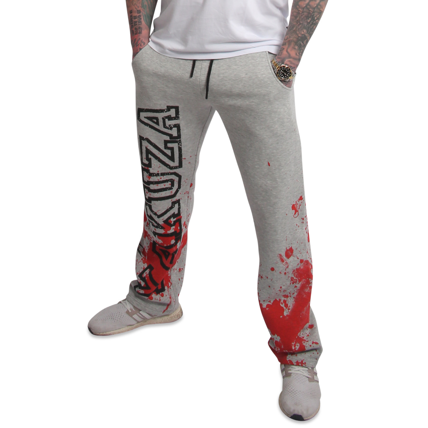 Pánské tepláky Yakuza Creepy Straight 26040 light grey melange Velikost: M