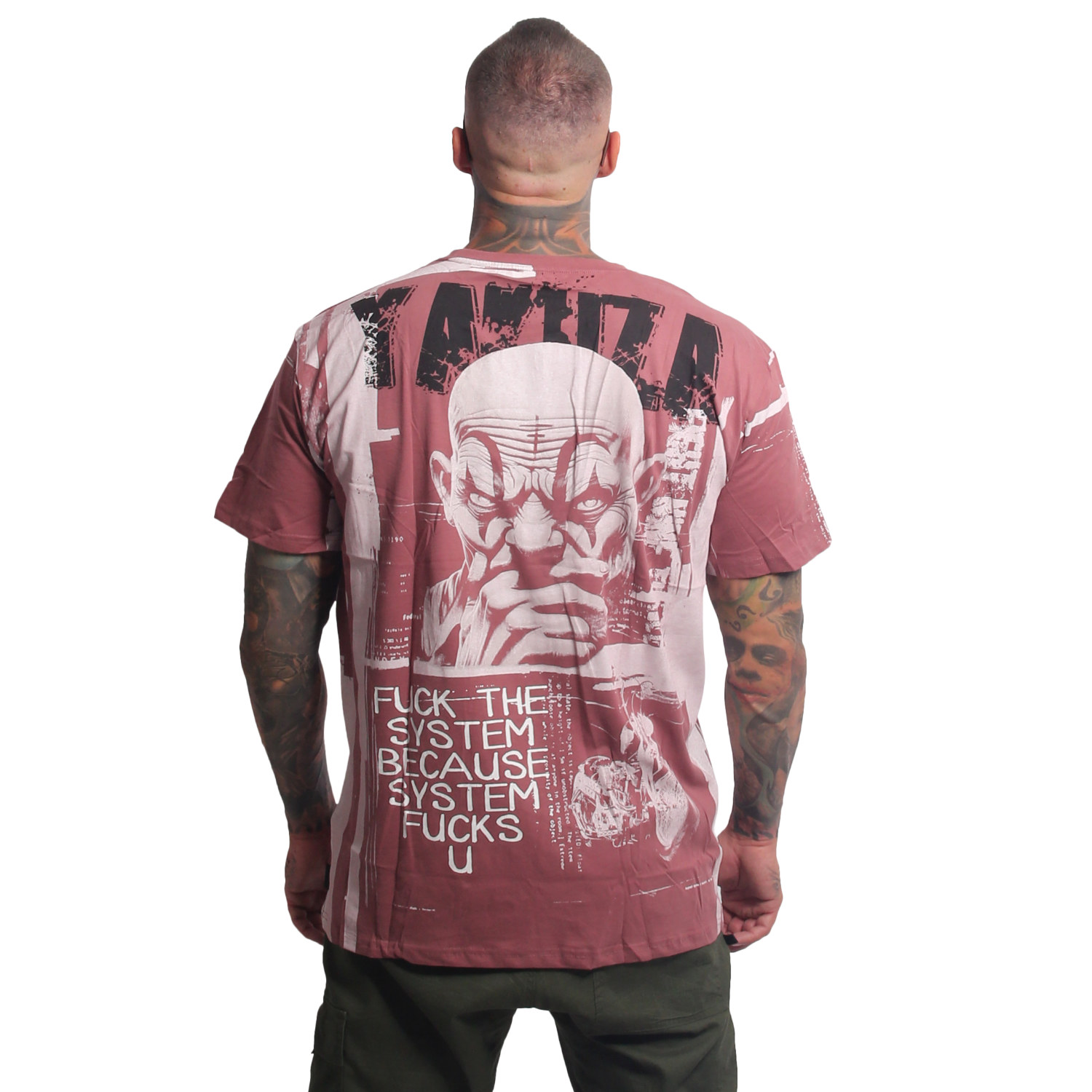 Pánské triko Yakuza System Allover Regular 26002 nocturne Velikost: XXL