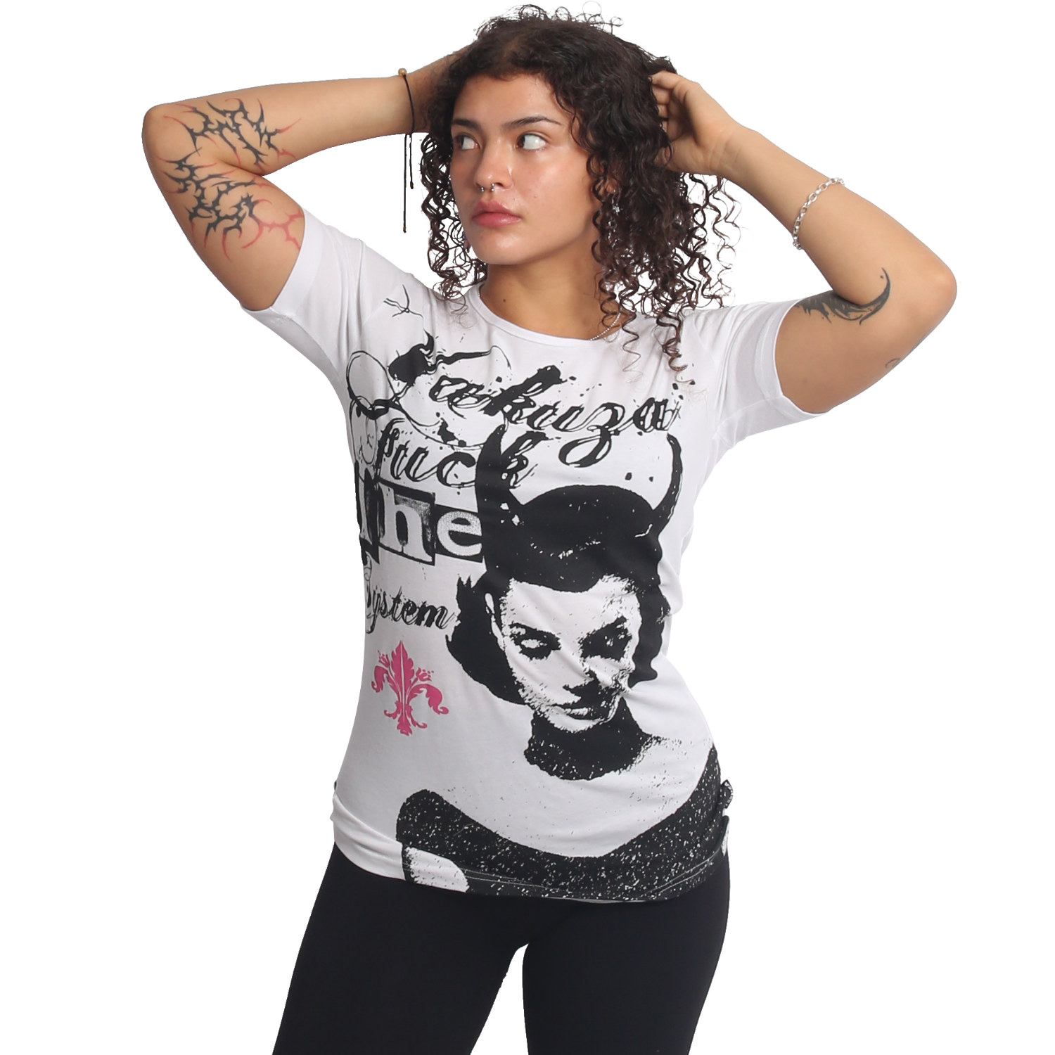 Levně Dámské triko Yakuza Donna Urban Crew Neck 26109 white
