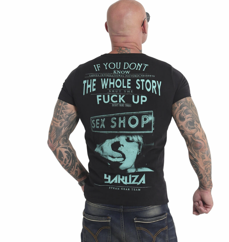 Pánské triko Yakuza XXX Shop TSB 17022 black Velikost: M