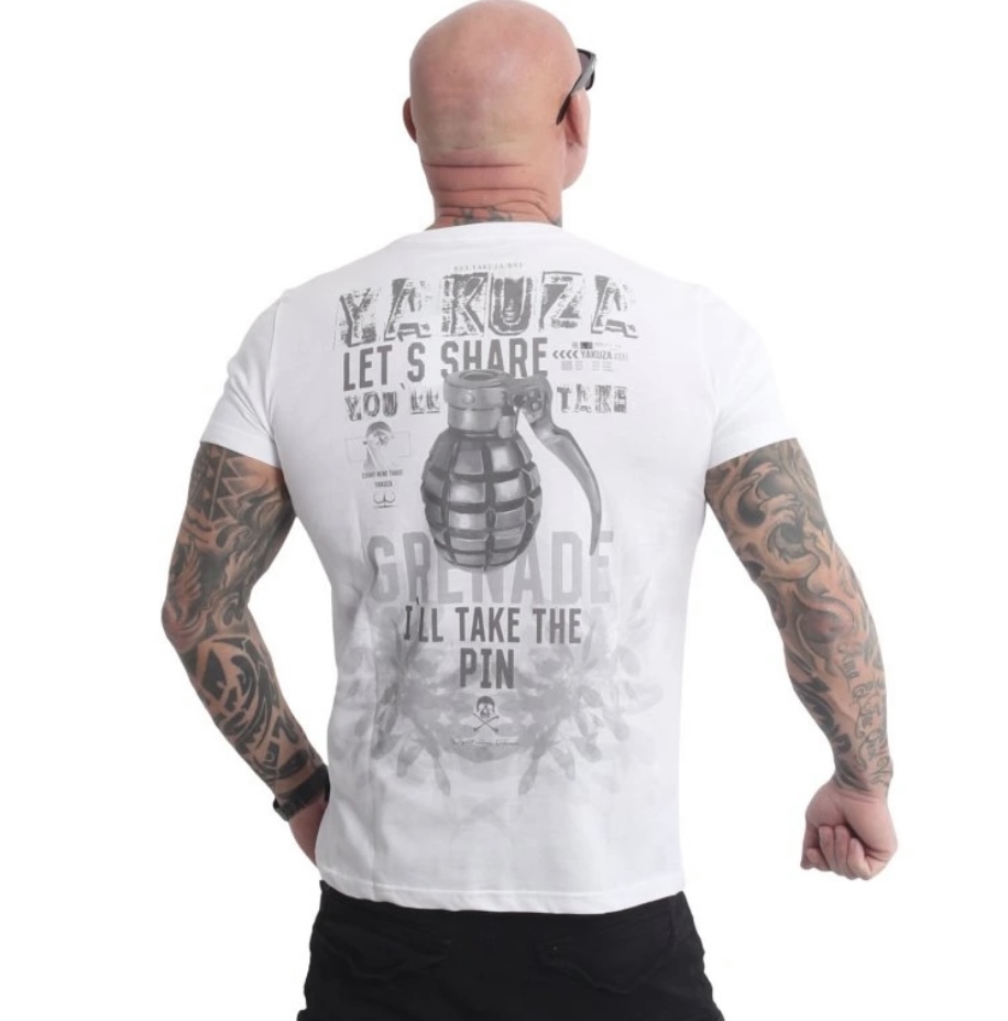 Pánské triko Yakuza Grenade TSB 22016 white
