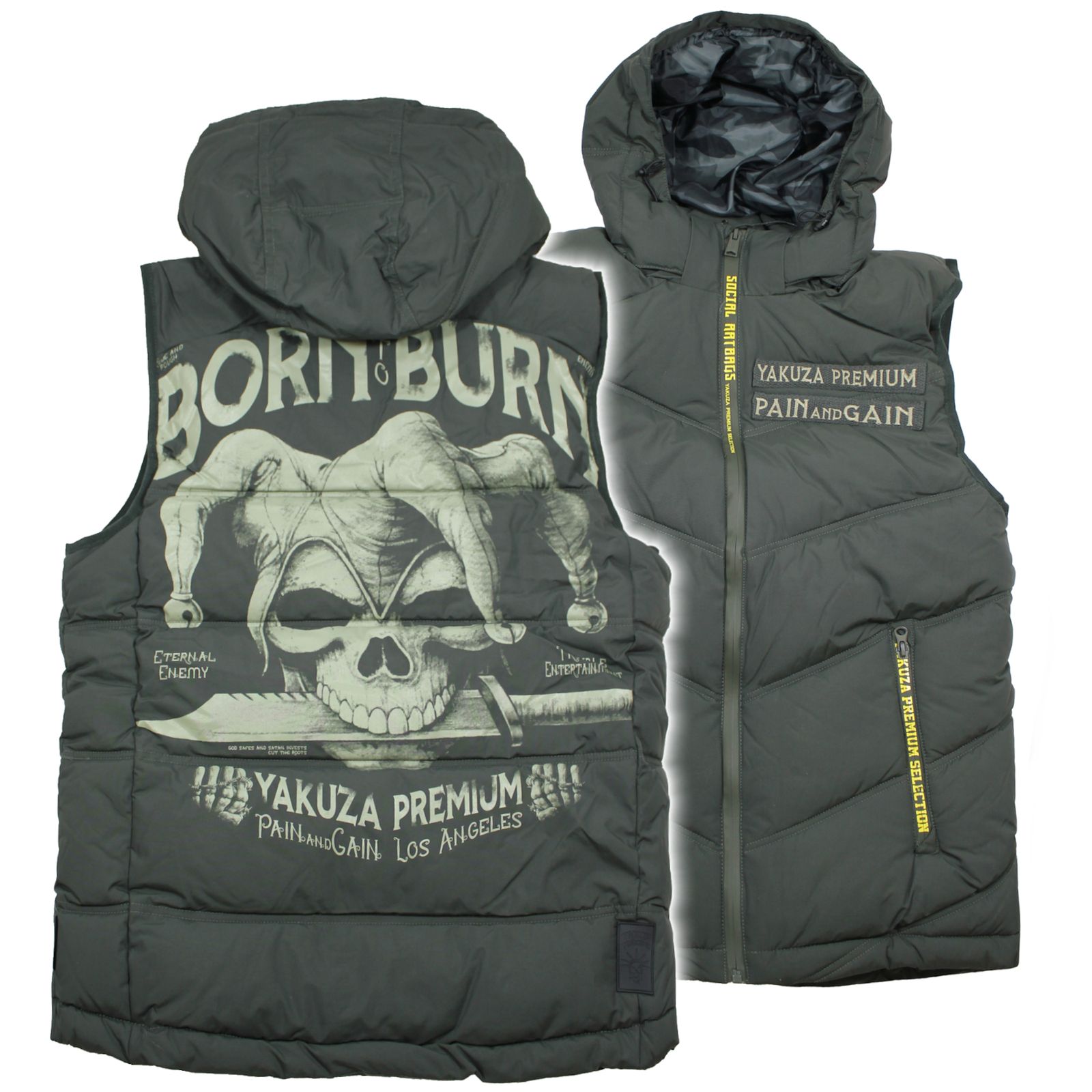 Levně Pánská vesta Yakuza Premium 3966 Dark olive