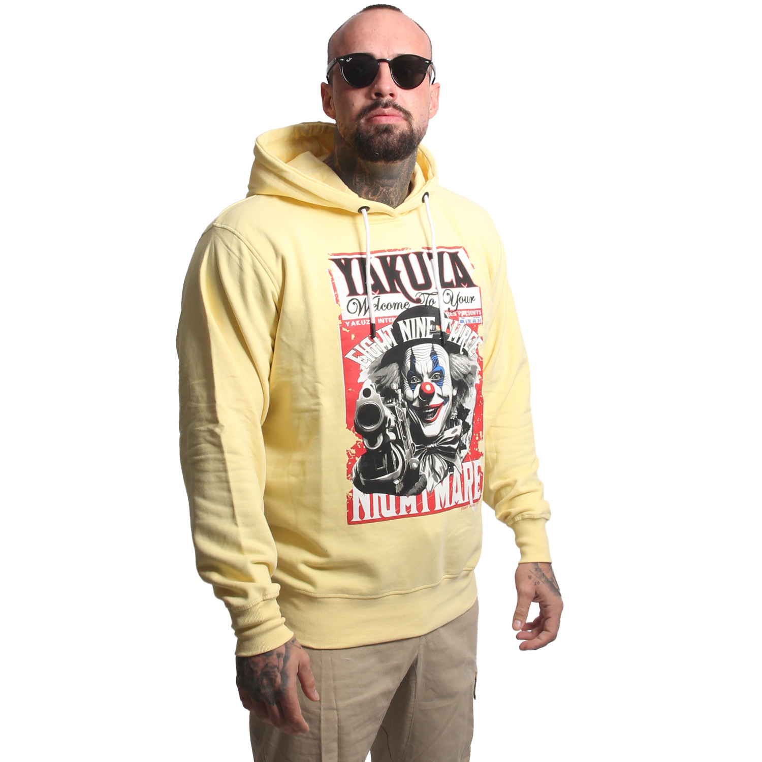 Pánská mikina Yakuza Welcome 26033 pale banana Velikost: XL