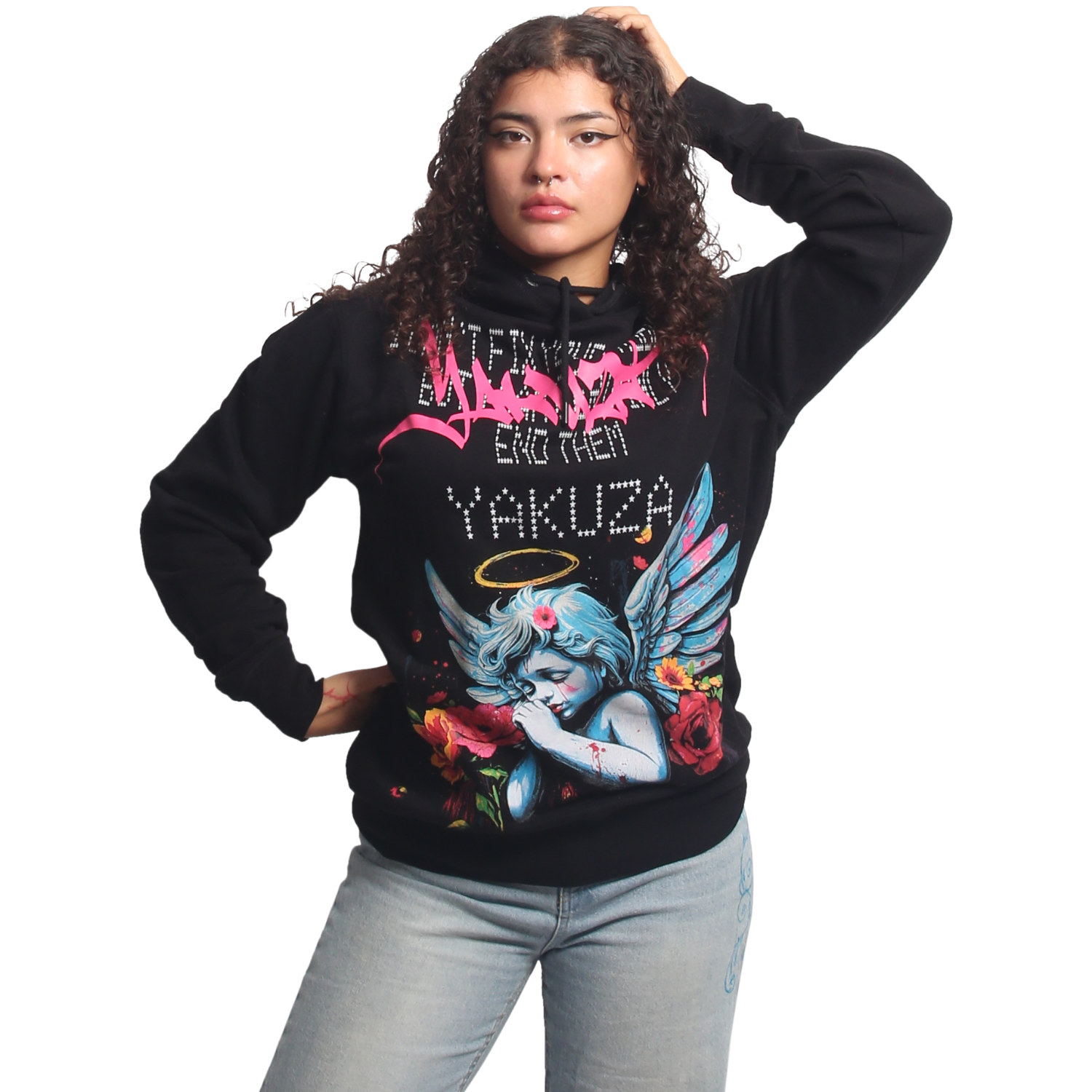Dámská mikina Yakuza Problems 26126 black Velikost: 3XL