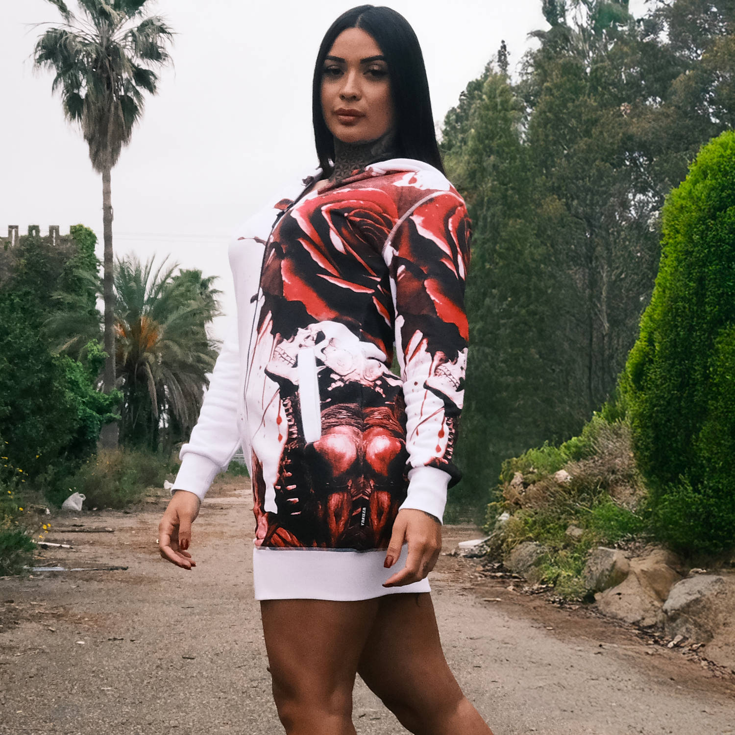 Dámské mikino šaty Yakuza Pray 26128 Velikost: XL