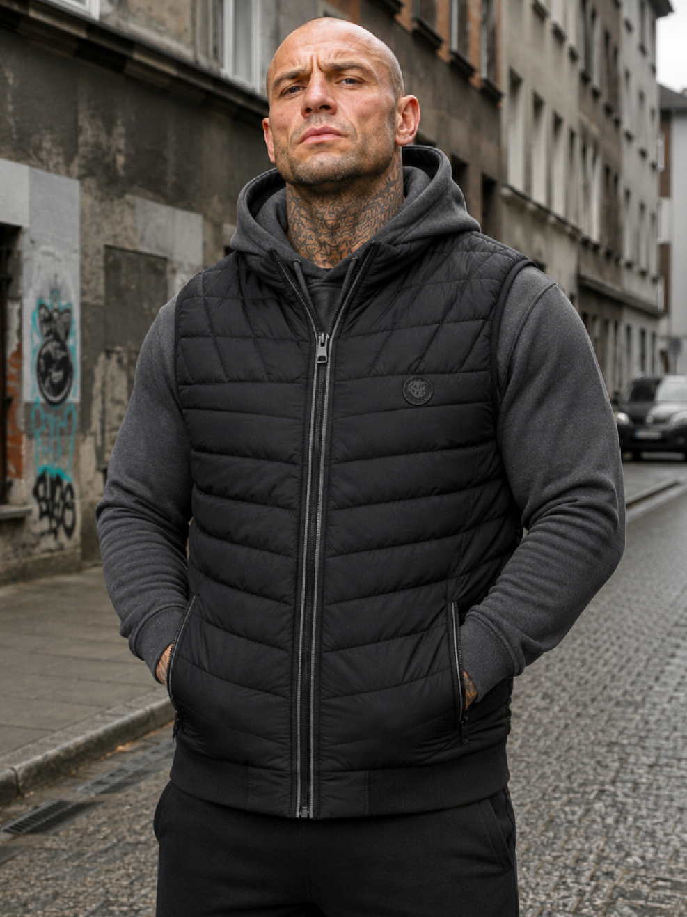 Levně PitBull West Coast - pánská zimní vesta NAYLOR černá