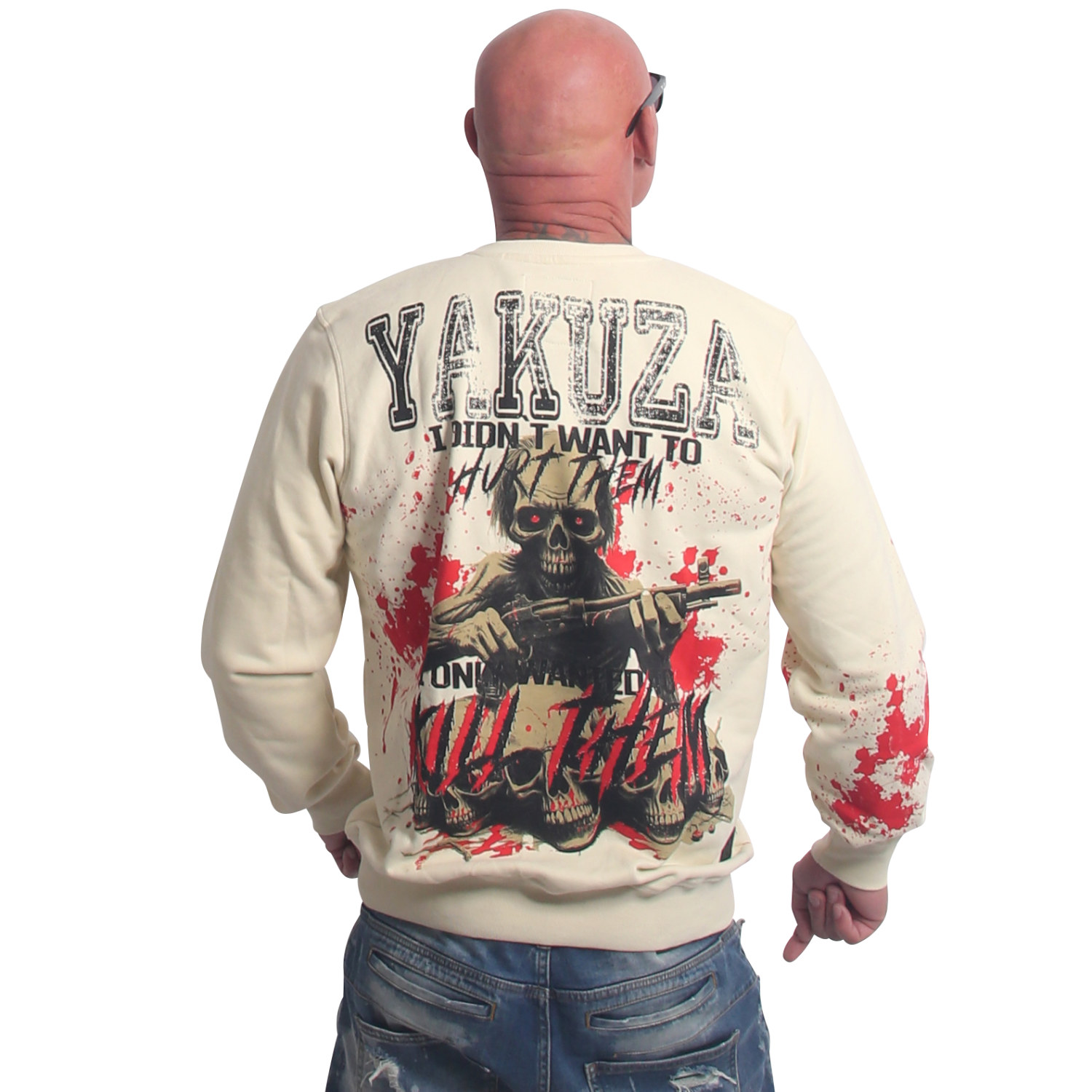 Pánská mikina Yakuza Hurt 27031 bone white Velikost: M
