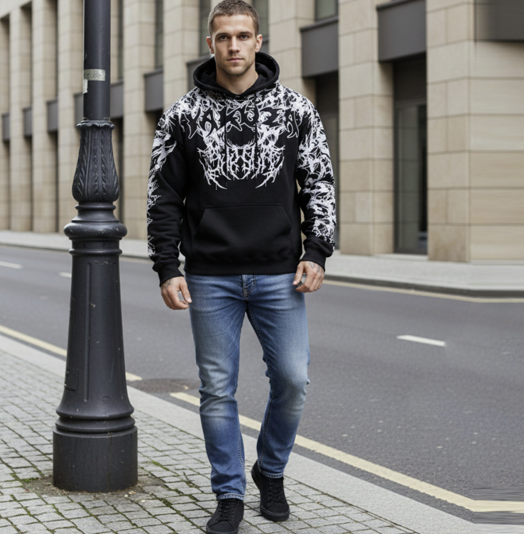 Levně Pánská mikina Yakuza Reignz Acid Oversized 27028 black