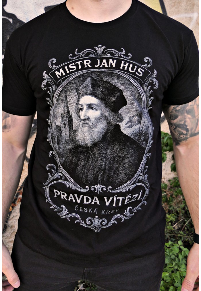 Levně Pánské triko Česká krev Jan Hus
