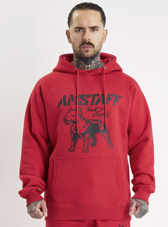 Levně Pánská Mikina Amstaff Logo 2.0 Hoodie red/black