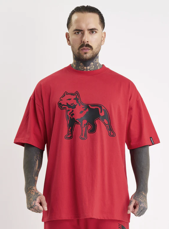 Levně Pánské triko Amstaff Logo 2.0 black/red