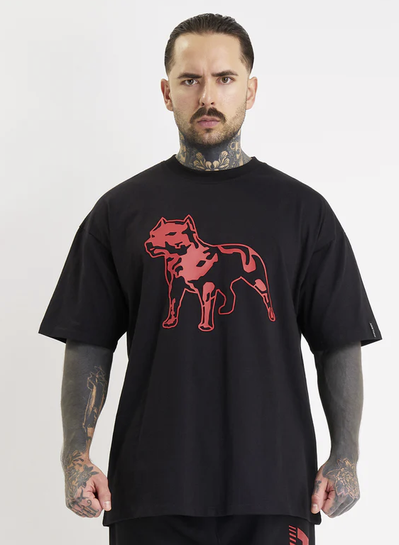 Levně Pánské triko Amstaff Logo 2.0 red/black